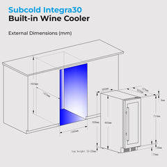 Subcold INTEGRA30 Integrated Wine Fridge Black