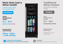 Subcold INTEGRA30 Integrated Wine Fridge Black