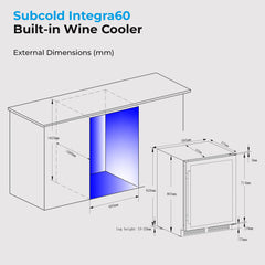 Subcold INTEGRA60 Integrated Wine Fridge SS