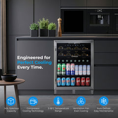 Subcold INTEGRA60 Integrated Wine Fridge SS