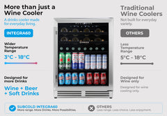 Subcold INTEGRA60 Integrated Wine Fridge SS