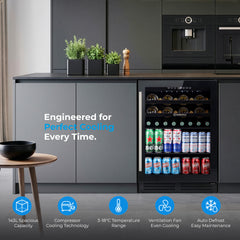 Subcold INTEGRA60 Integrated Wine Fridge Black